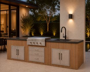 Modern Outdoor Kitchen with Composite Cladding