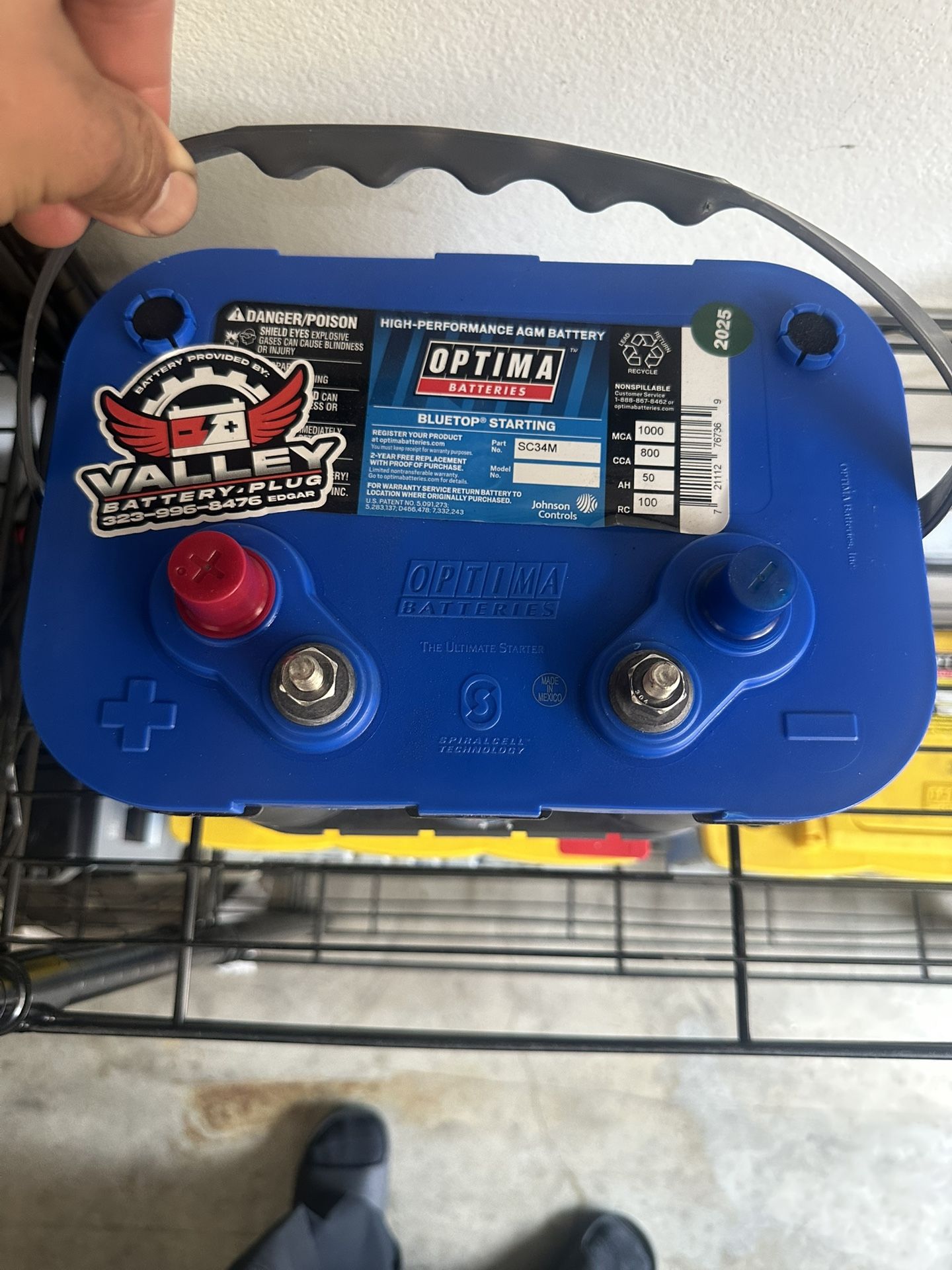 Optima Blue Top Starting Battery 