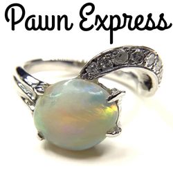 14K Opal and Diamond Ring 