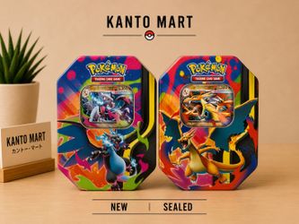 Mega Charizard Tins Pokemon Cards