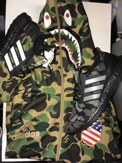 Adidas X Bape Hoodie / Ultraboost Read My Description .