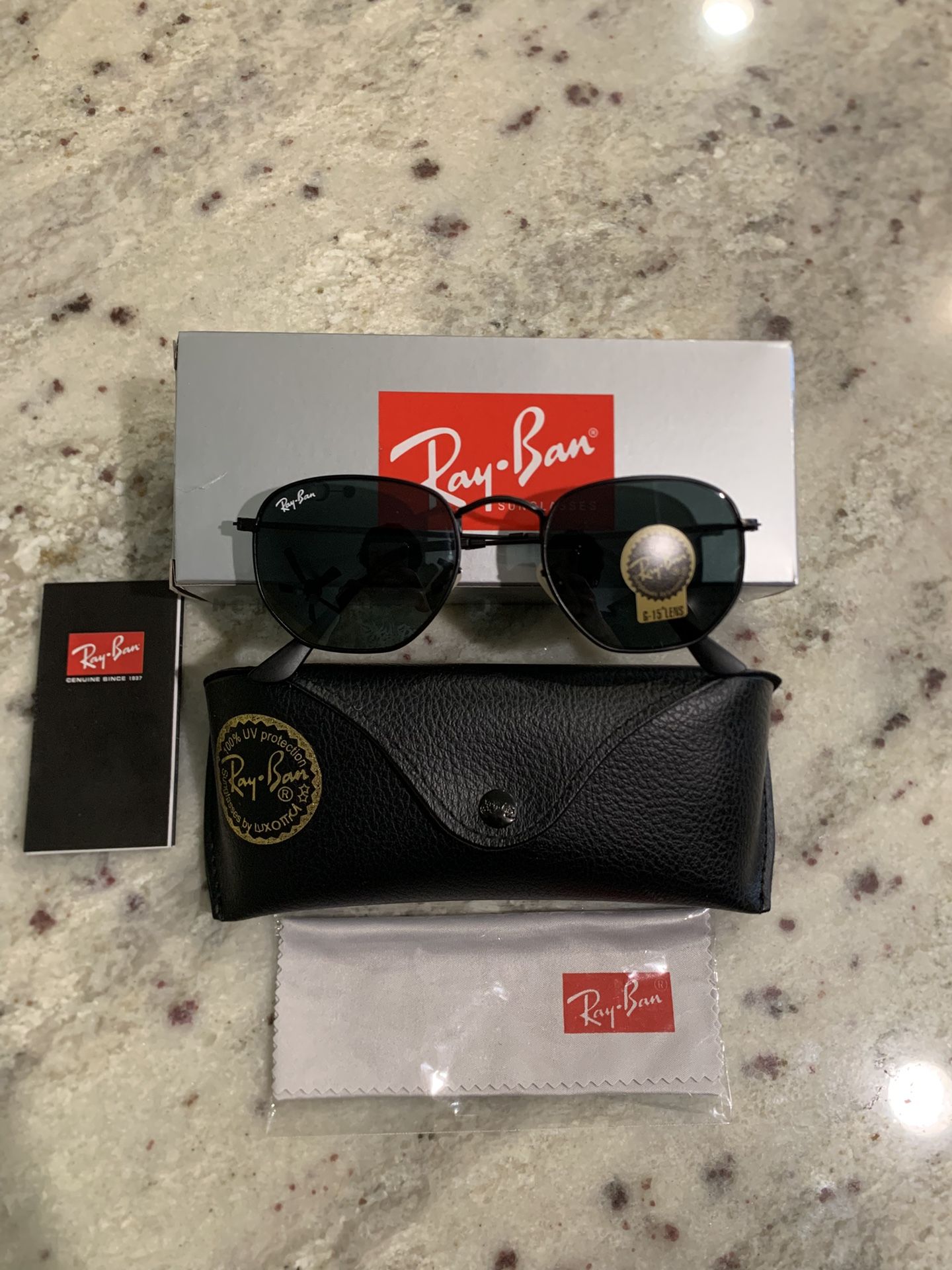 *NEW* Ray-Ban Sunglasses Unisex Hexagon Flat Lenses