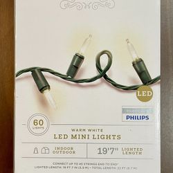 NIB New Wondershop LED White Christmas Indoor / Outdoor Holiday Mini Lights (38 Boxes Available)