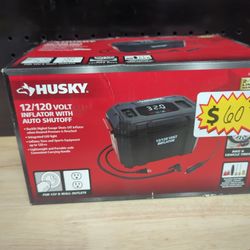 Husky
12-Volt/120-Volt Home & Auto Tire Inflator