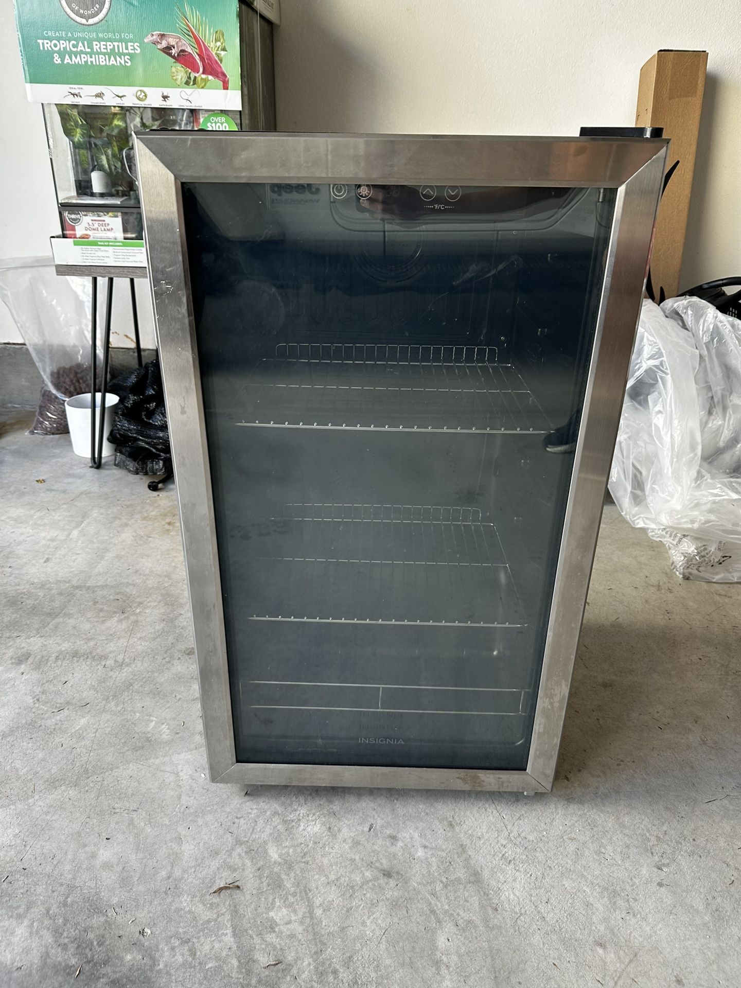 Insignia 115 Can Beverage Cooler - Stainless Steel