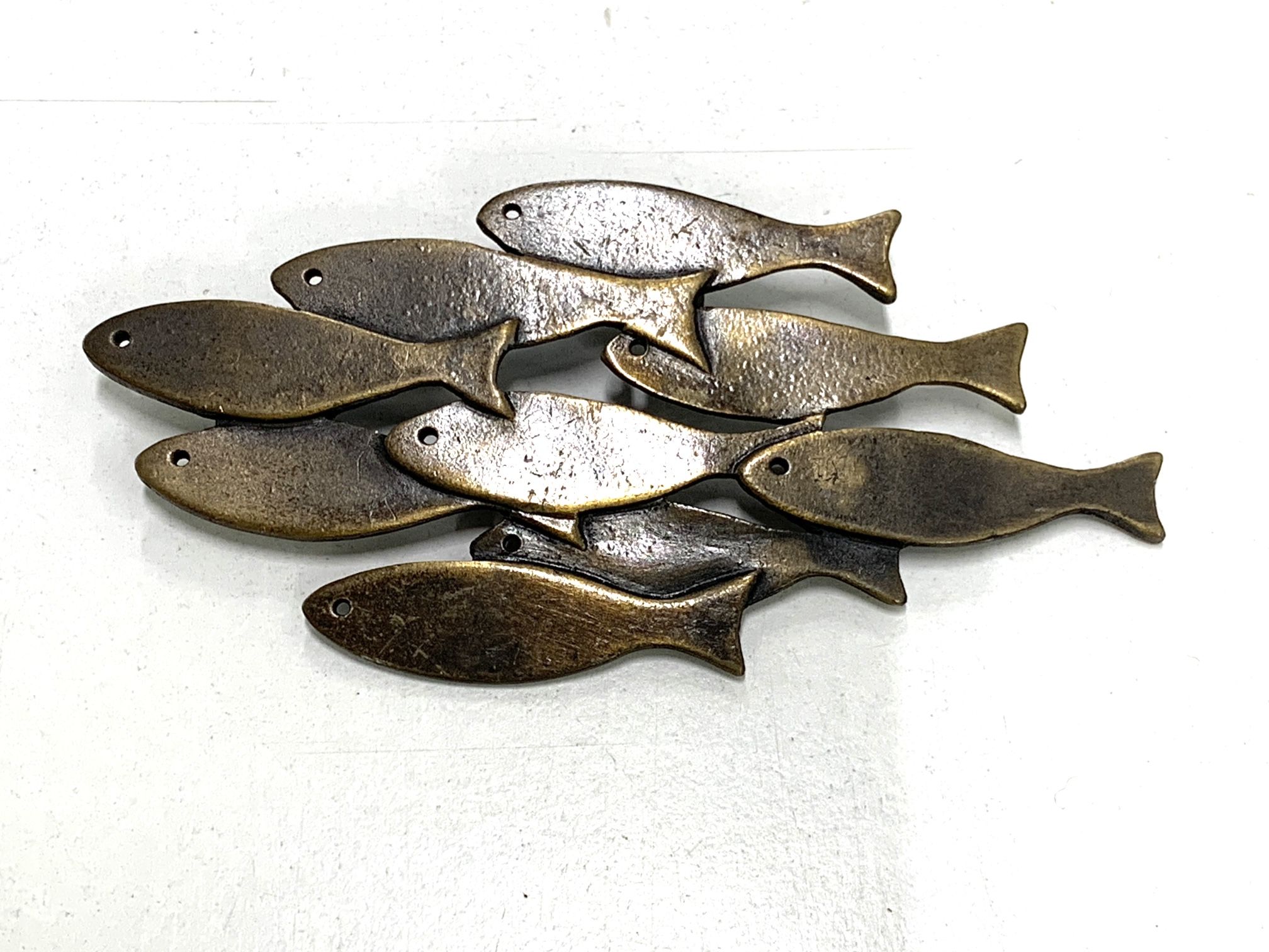 Vintage Fish School - Pisces - JJ Jonette Jewelry Brooch Pin - Unique gift - USA