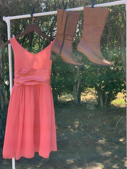 Dress (10) & boots (6) for girl