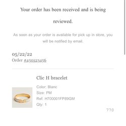 Hermes bracelet white 