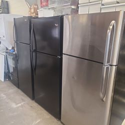 Black And Stainless Refrigerators.  Delivery Possible 