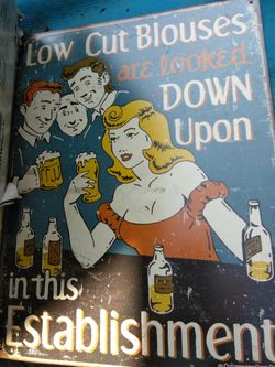 Vintage metal sign for man cave $25 obo