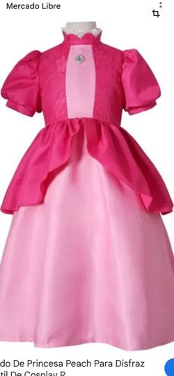 Costumes dress Halloween super Mario princess peach costume Sz. 5-9. Years