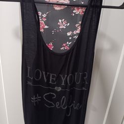 Black Shirt With Floral Print