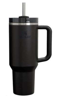 New Open Box Black STANLEY Quencher H2.0 Tumbler with Handle and Straw 40 oz