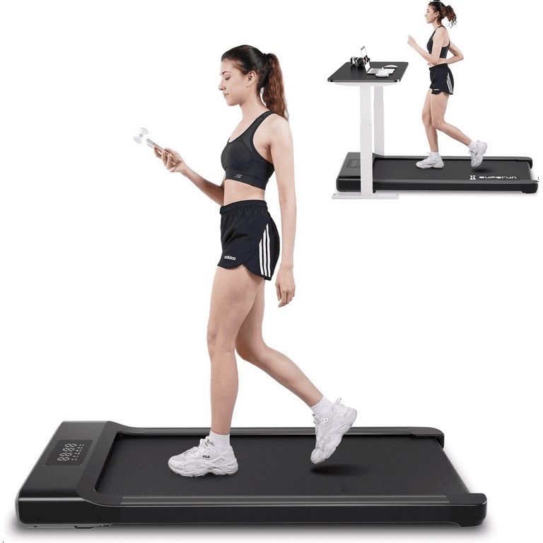 Walking Pad，Under Desk Treadmill 2 in 1 Treadmills，Portable Walking Treadmill 2.5HP, 320lbs Max Weight Remote Control LED Display,Installation-Free Jo