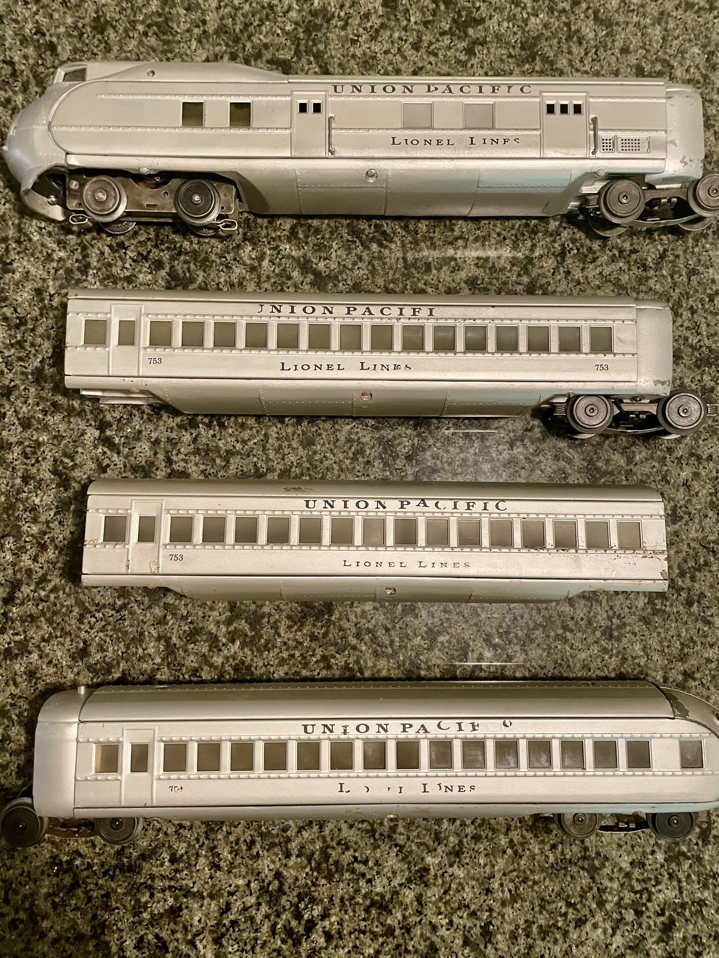 Prewar 1930's Lionel Union Pacific Units O Gauge