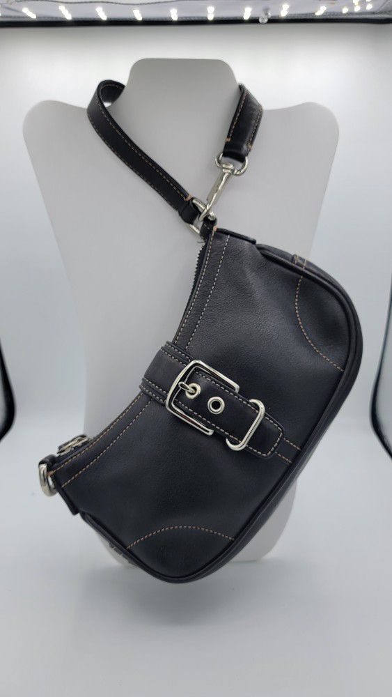 Coach Black Hampton Mini Shoulder Bag/Wristlet 7542 for Sale in