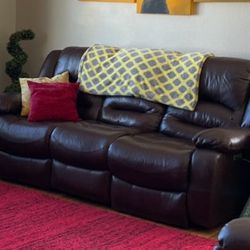 Like new - Leather Couch Recliners 