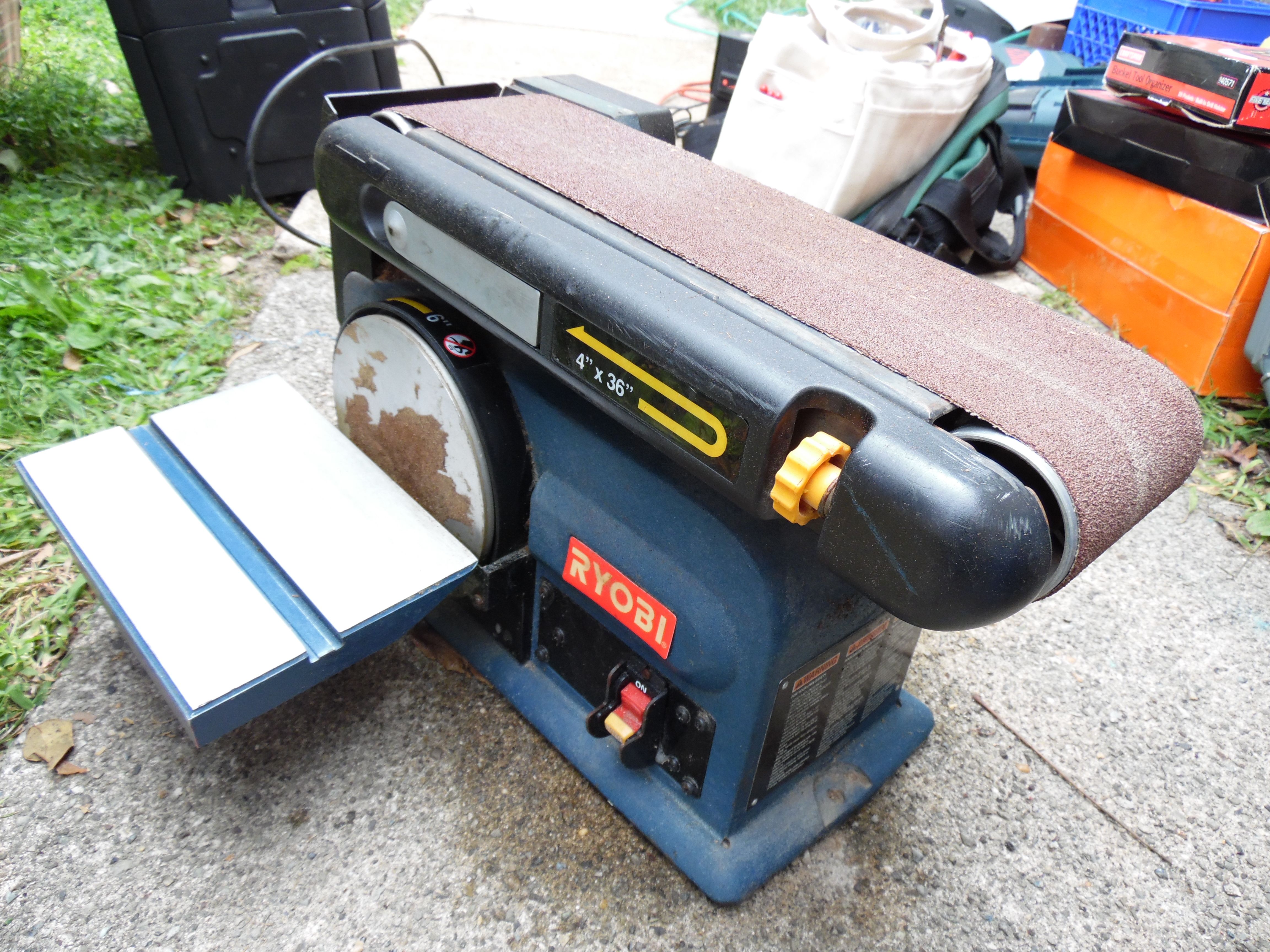 Ryobi BD4600 Dual Action Belt Sander VTG 4"X 36" & 6" Round 4.6 Amp 3600 RPM