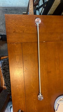 Curtain Rod with Crystal Ball Finials