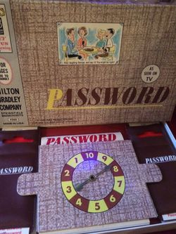 Vintage 1962 Milton Bradley Password Board Game