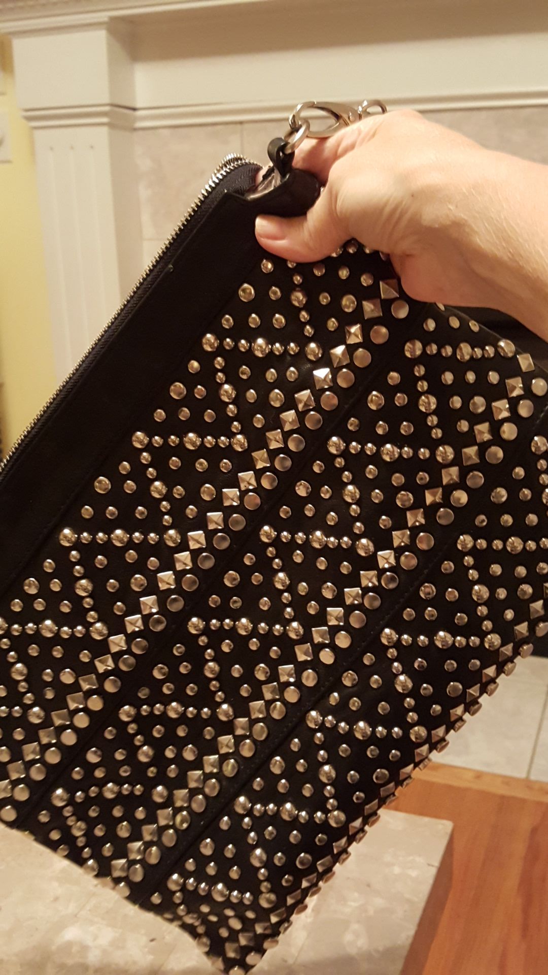 Nicole Lee genuine leather studded purse/clutch/crossbody