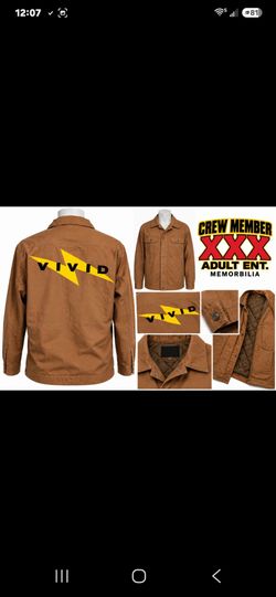 RARE Vivid Entertainment XXX Crew Jacket Sz Lg Logo Adult Industry Memorabilia