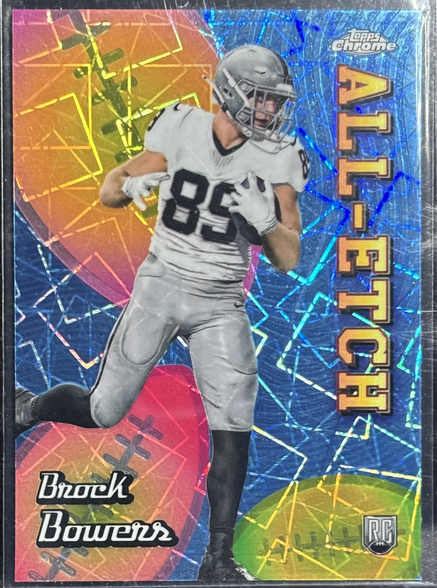 2024 Topps Chrome Brock Bowers #CAE-BB All Etch Laser Prizm RC