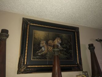 Cheetah frame home interior decor
