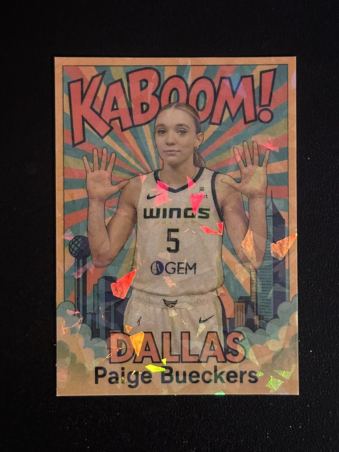 Paige Bueckers Kaboom! Custom Novelty Card Cracked Ice