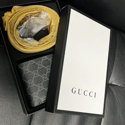 Gucci belt and wallet 