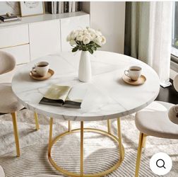 Wooden 47” Round Dining Table