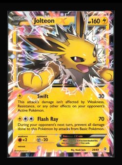 Jolteon EX 28/83 Generations Ultra Rare,Holo Pokémon TCG NM