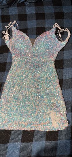 Iridescent Sequin Mini Dress