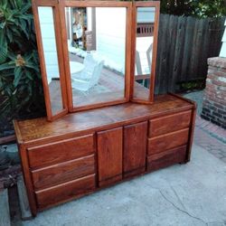 7 Drawer Dresser With Mirror All Wood