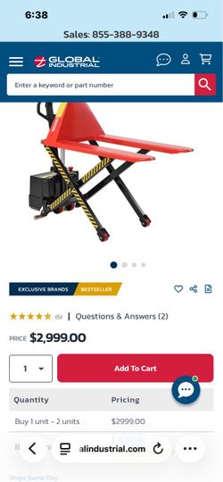 Electric High Lift Scissor Pallet Jack