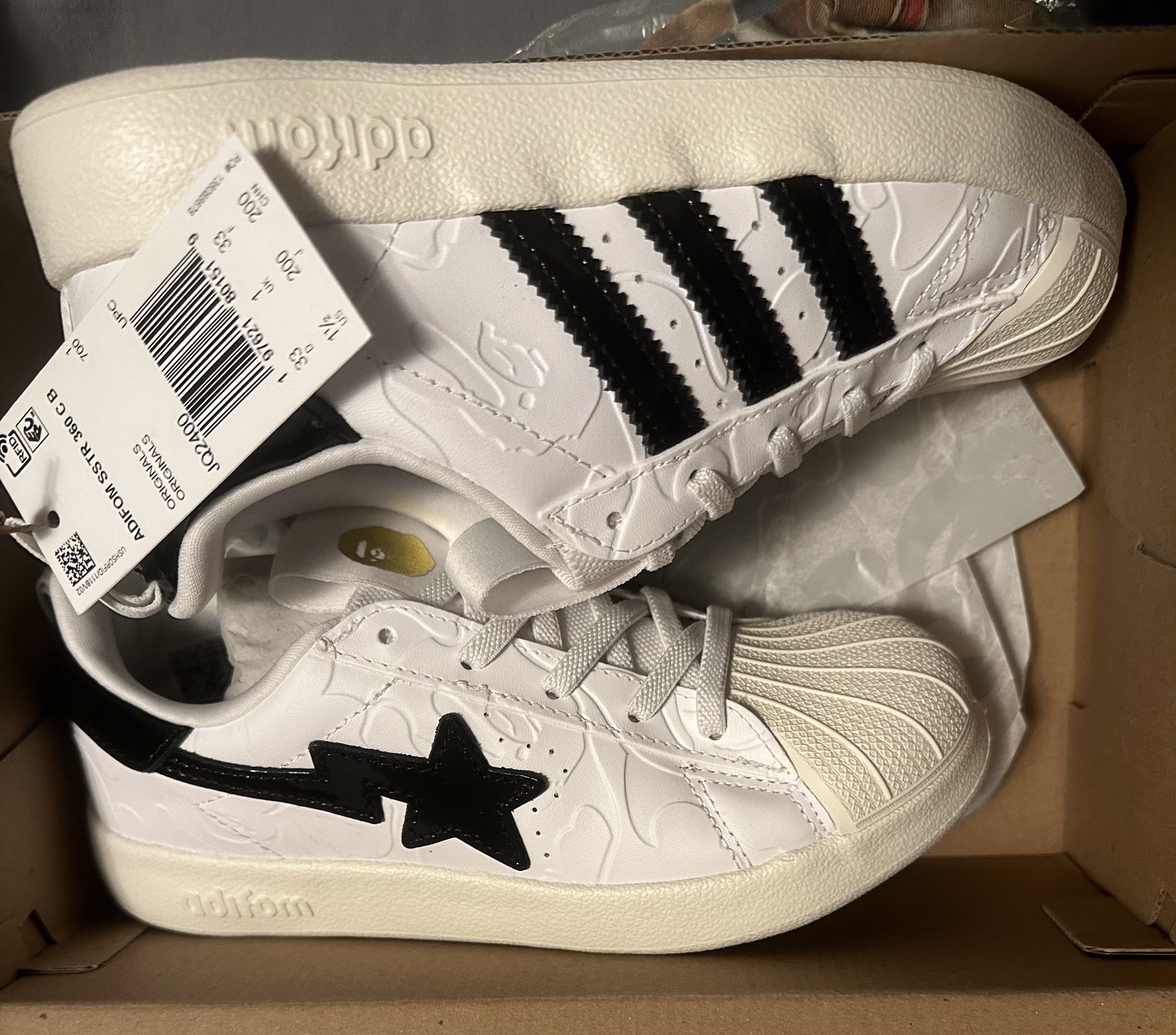 NEW 2025 ADIDAS BAPE ADIFOM SUPERSTAR PS Sz1.5