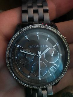 Michael Kors Chronograph Watch with Crystal Bezel