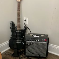 Squire Stratocaster Guitar & Amp