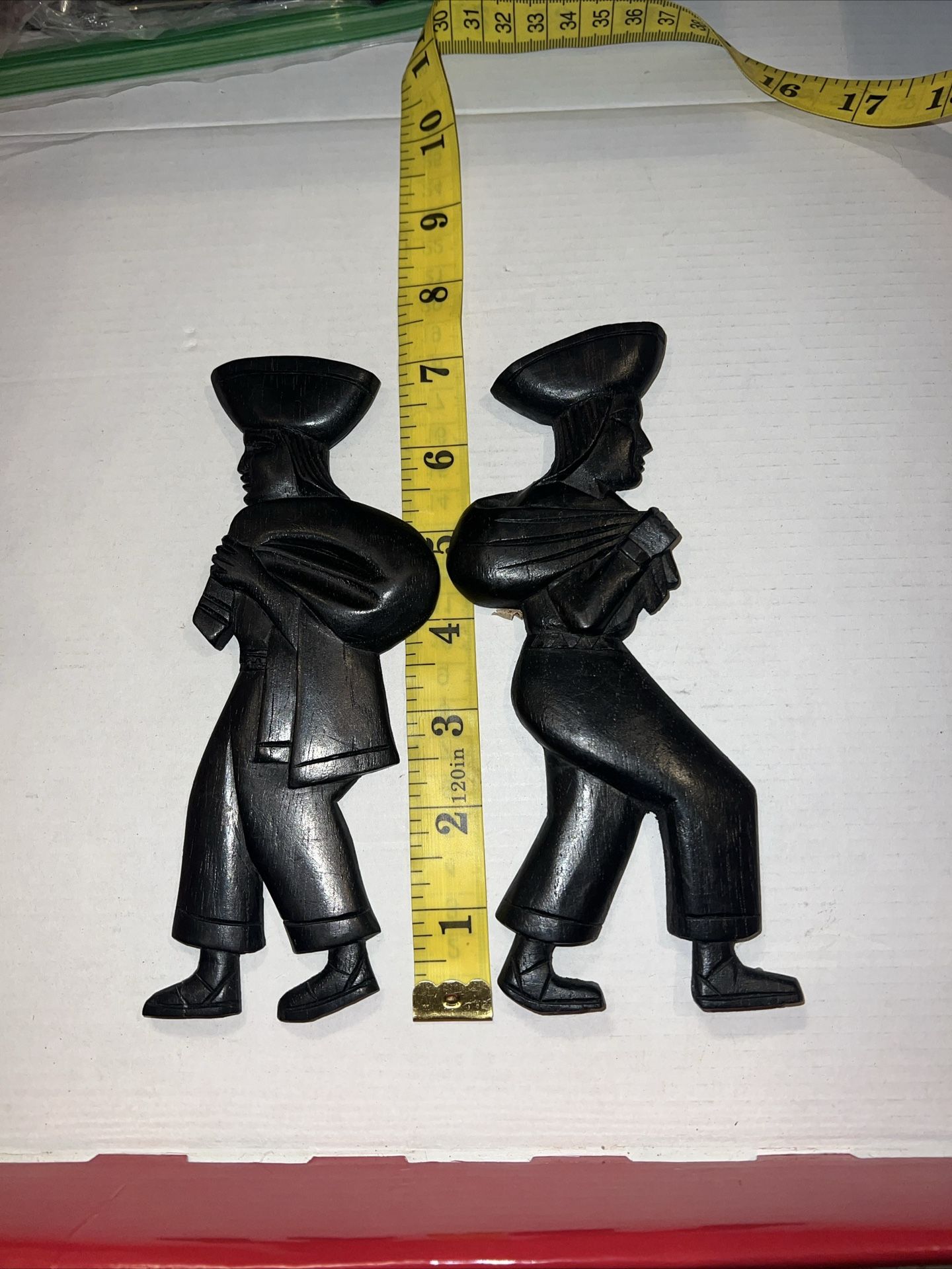Industrias Akios Hand Carved Wooden Peru Man Wall Hanging Wood Sculptures Peru
