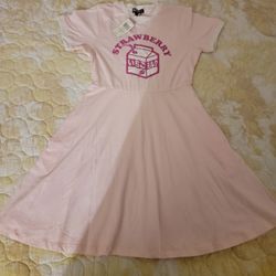 Strawberry Milk Pink Dress w/ Pockets!!
