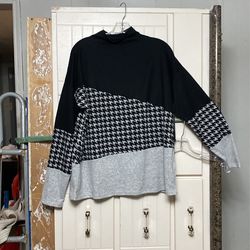 New Black White Grey Color Blouse 