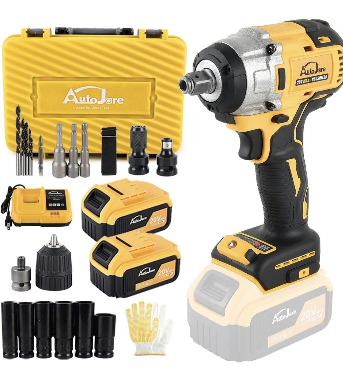AutoJare 20V Battery Powered 1/2" Impact Gun/Drill BRAND NEW