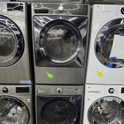 Kenmore Stainless steel front load washer and gas dryer set 