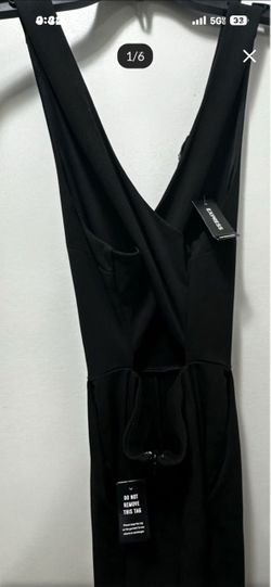 Express Black Deep V-Neck Dress Suit