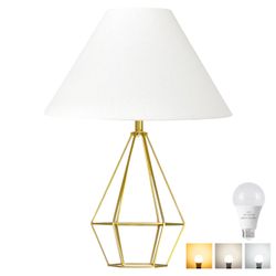 Large Geo Table Lamp Brass - Threshold - 22”