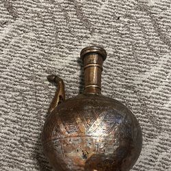 islamic antique hand forged copper water ca n