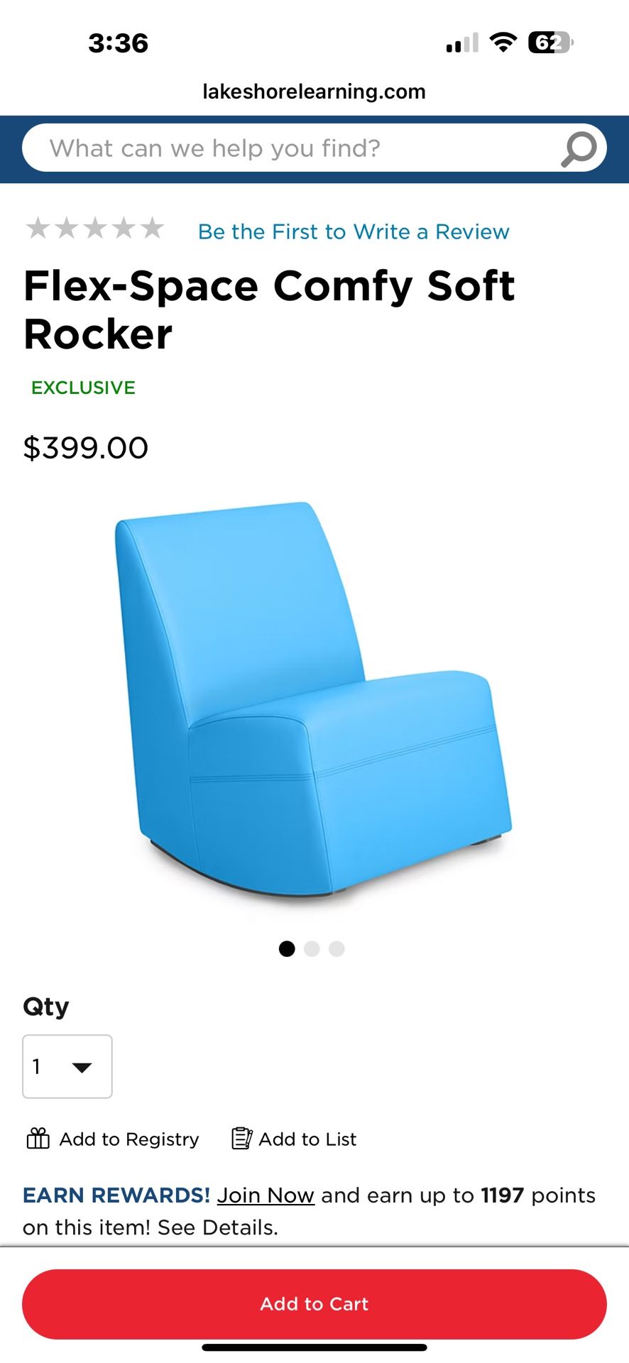 Blue Kids Sensory Rocking Chair 