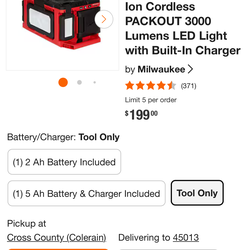 Milwaukee m18 Packout light