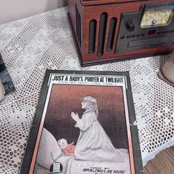 Antique Sheet Music 1918 Just A Baby’s Prayer At Twilight WWI Era M.K. Jerome