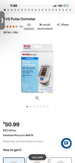 CVS Health Fingertip Pulse Oximeter